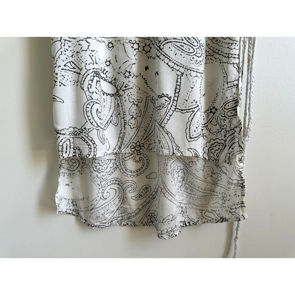 Bohome Women's White Printed High/low Shirt BEACH Dress SIZE S - Picture 6 of 12